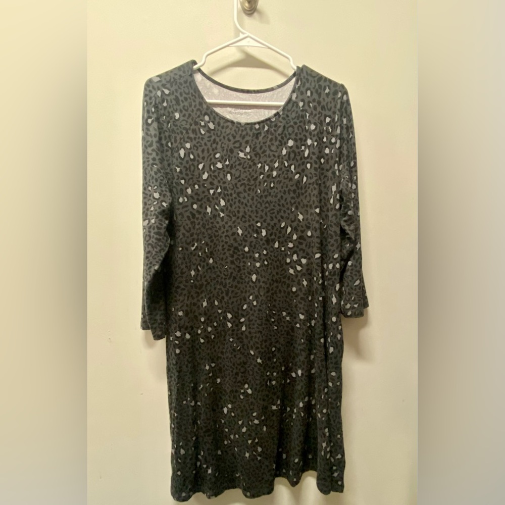 Large Animal Print Swing Dress